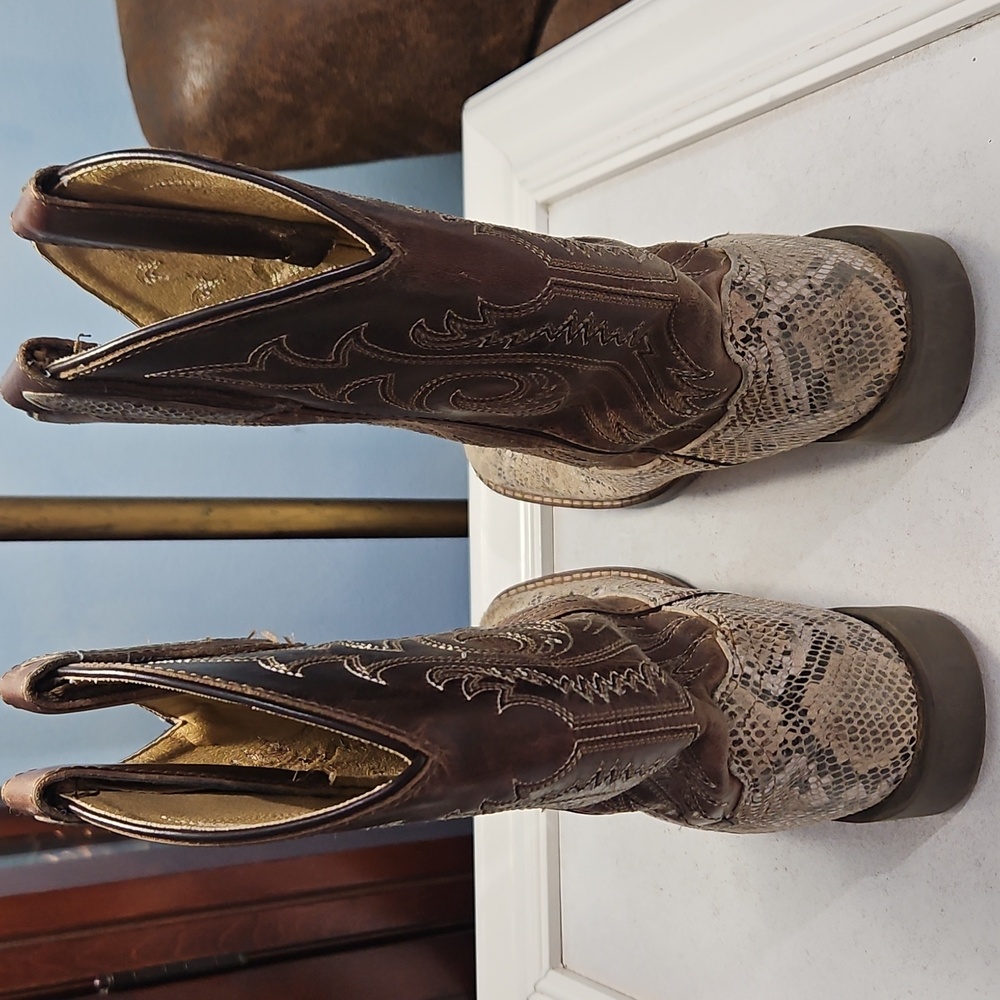 Cody James Exotic Python Print Leather Cowboy Boo… - image 7